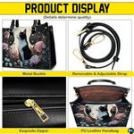 Black Cat Leather Bag – Vintage Cat Art Handbag, Stylish Animal-Themed Purse, Unique Gift for Cat Lovers