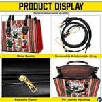 Product detail view highlighting metal attachment buckles, strap, top zipper, and interior compartment.