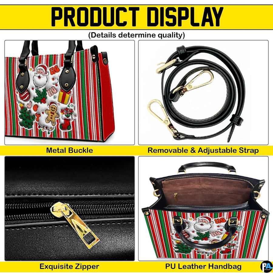 Product detail view highlighting metal attachment buckles, strap, top zipper, and interior compartment.