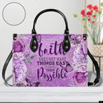 PREAUREUM "{split_values}" Personalized {collection_title} Leather Handbag