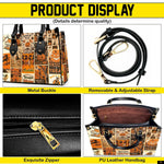 PREAUREUM "{split_values}" Personalized {collection_title} Leather Handbag