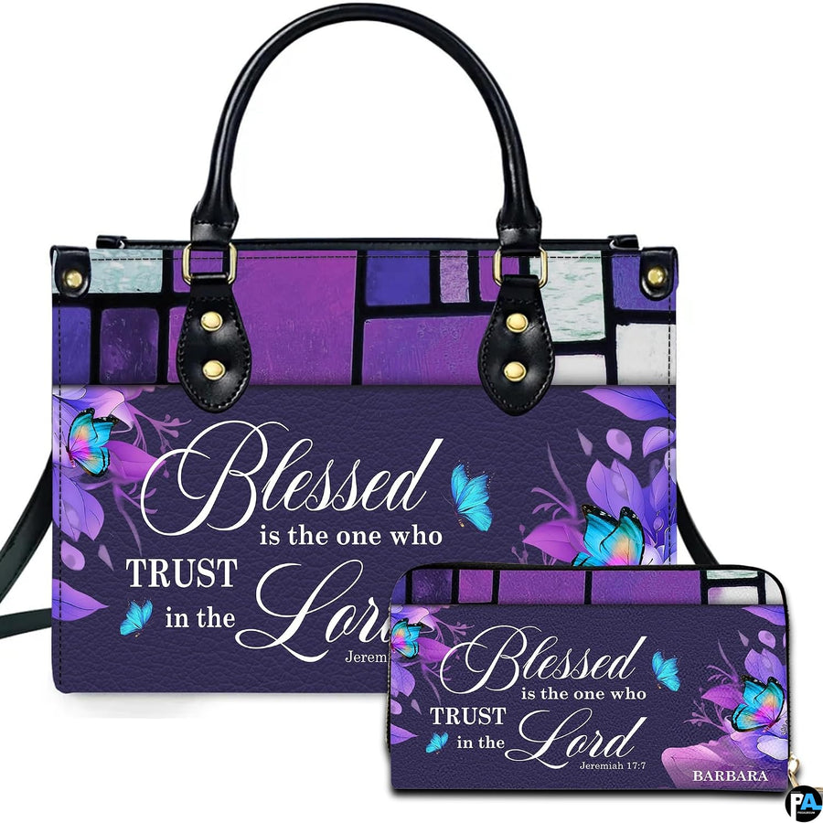 Personalized Christian Leather Handbag, Jesus Christian Tote Bag, Bible Purse, Religious Bags Gift for Mom, Women