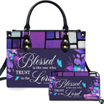 Personalized Blessed Trust Butterflies Handbag