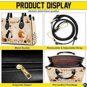 Personalized Halloween Gothic Leather Handbag Custom Raven Black Cat Purse Dark Fantasy Shoulder Bag Gift for Women
