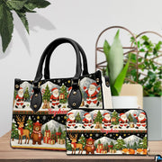 Top interior angle of handbag displaying open main compartment, smooth fabric lining, and storage capacity.