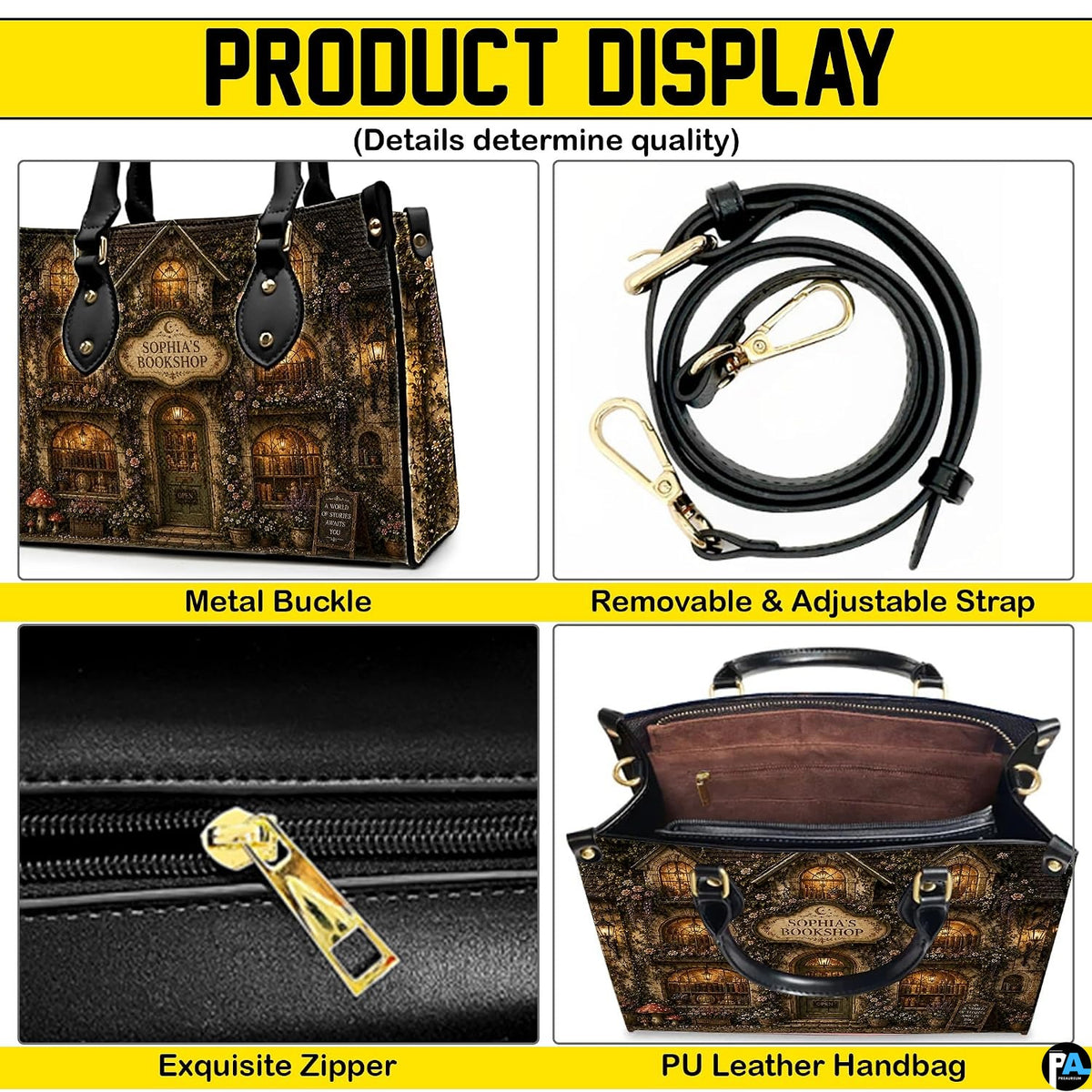 Feature layout panel demonstrating interior organization and exterior design elements.