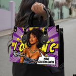 PREAUREUM "{split_values}" Personalized {collection_title} Leather Handbag