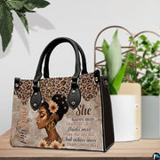 Personalized Leather Handbag for Black Women, Custom African Purse Bag Set, Birthday Meaningful Gifts for Mom, Friend