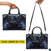 Personalized Dragon Leather Handbag, Fantasy Gothic Purse for Women, Mythical Shoulder Bag Gift for Dragon Lovers