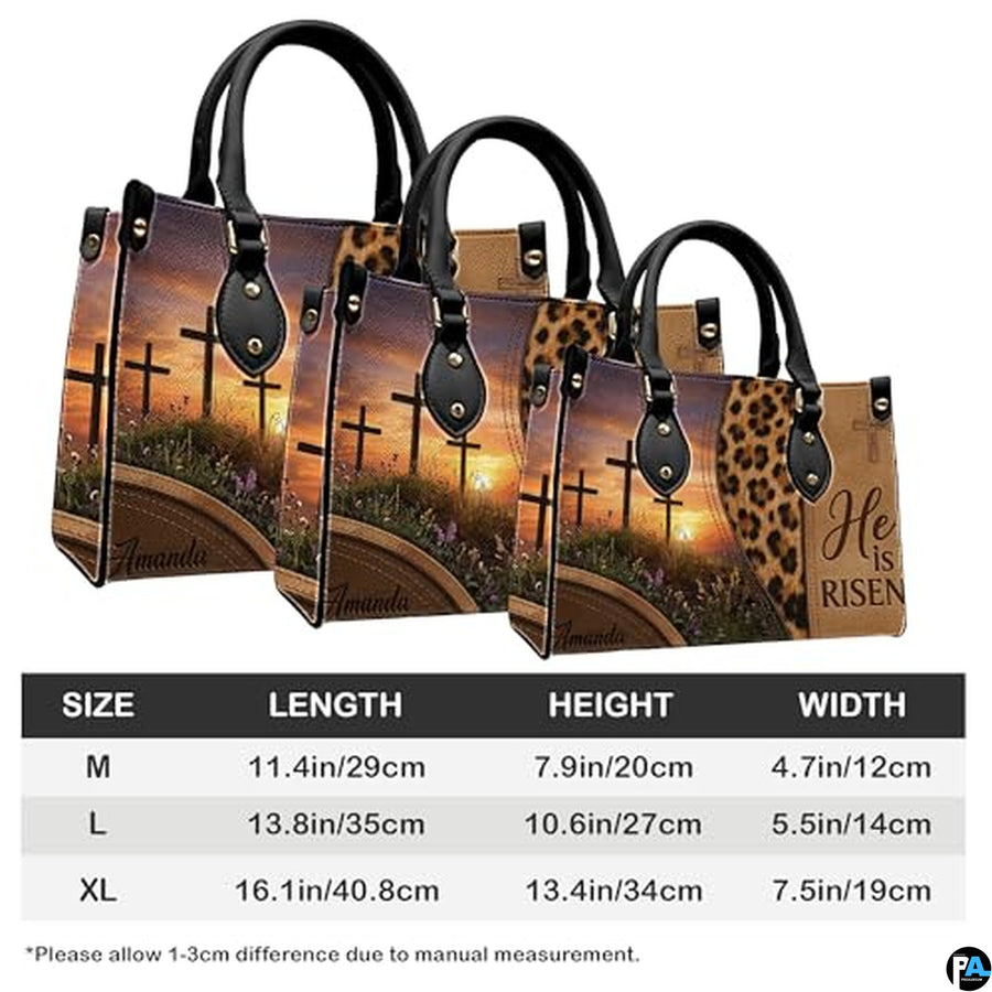 Personalized Christian Leather Handbag – Custom Purse Faith Gift for Mom, Grandma, Women Birthday or Christmas
