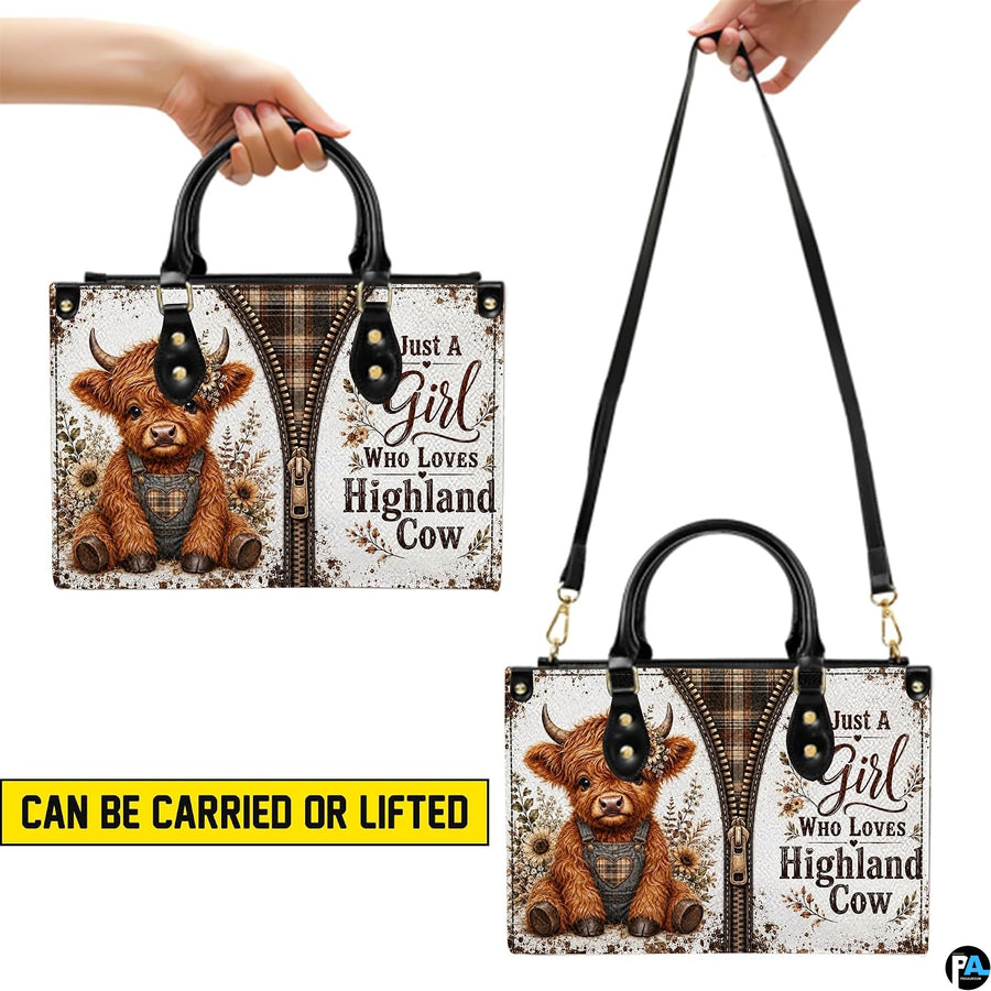 Dual styling presentation showing handheld and hanging positions of the printed motif.