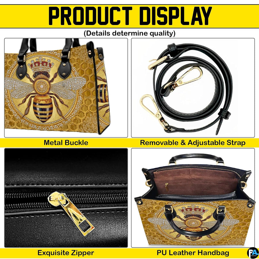 Matching zip wallet featuring the regal crowned honey bee illustration.