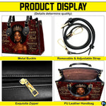 Four panel presentation highlighting graphic elements, metallic hardware accents, and interior view.