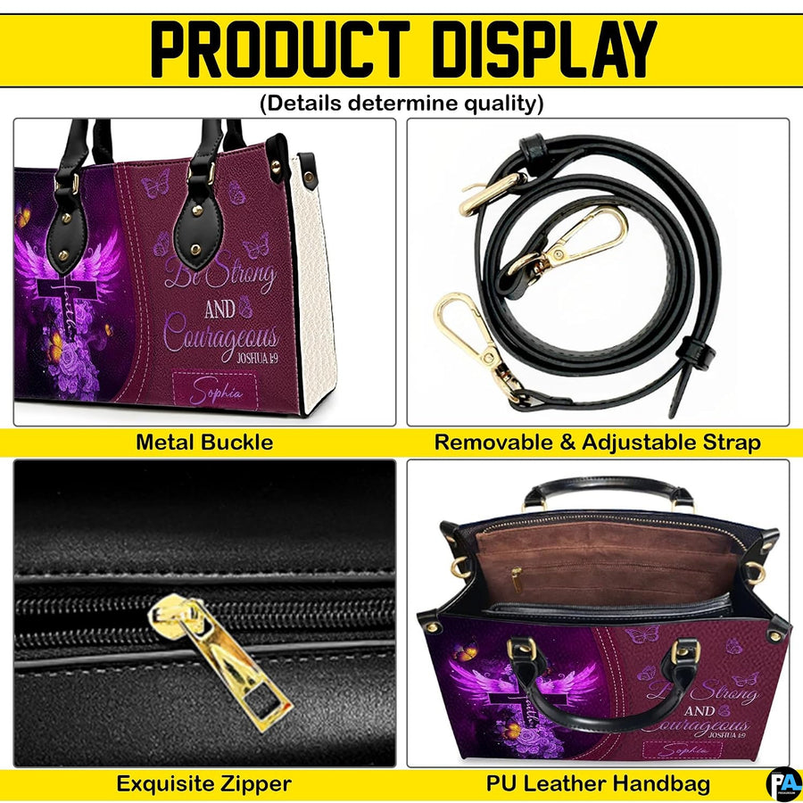 Detailed view presenting golden metallic clasps, secure attachments, and sliding fasteners.