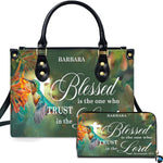 Personalized Christian Leather Handbag, Jesus Christian Tote Bag, Bible Purse, Religious Bags Gift for Mom, Women
