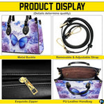 Personalized Butterfly Leather Handbag – Gothic Moon Bag with Adjustable Strap and Matching Witchcore Purse for Women