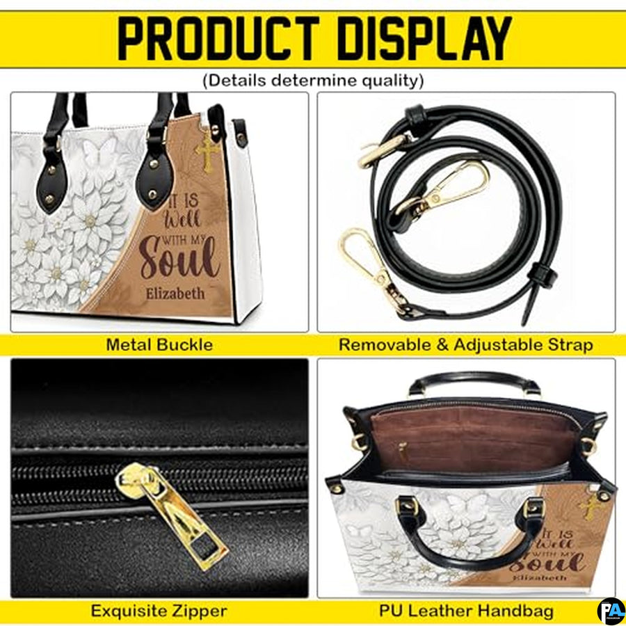 Christian Gifts for Women Faith, Customized Christian Leather Handbag, Jesus Bag, Bible Purse, Inspirational Religious