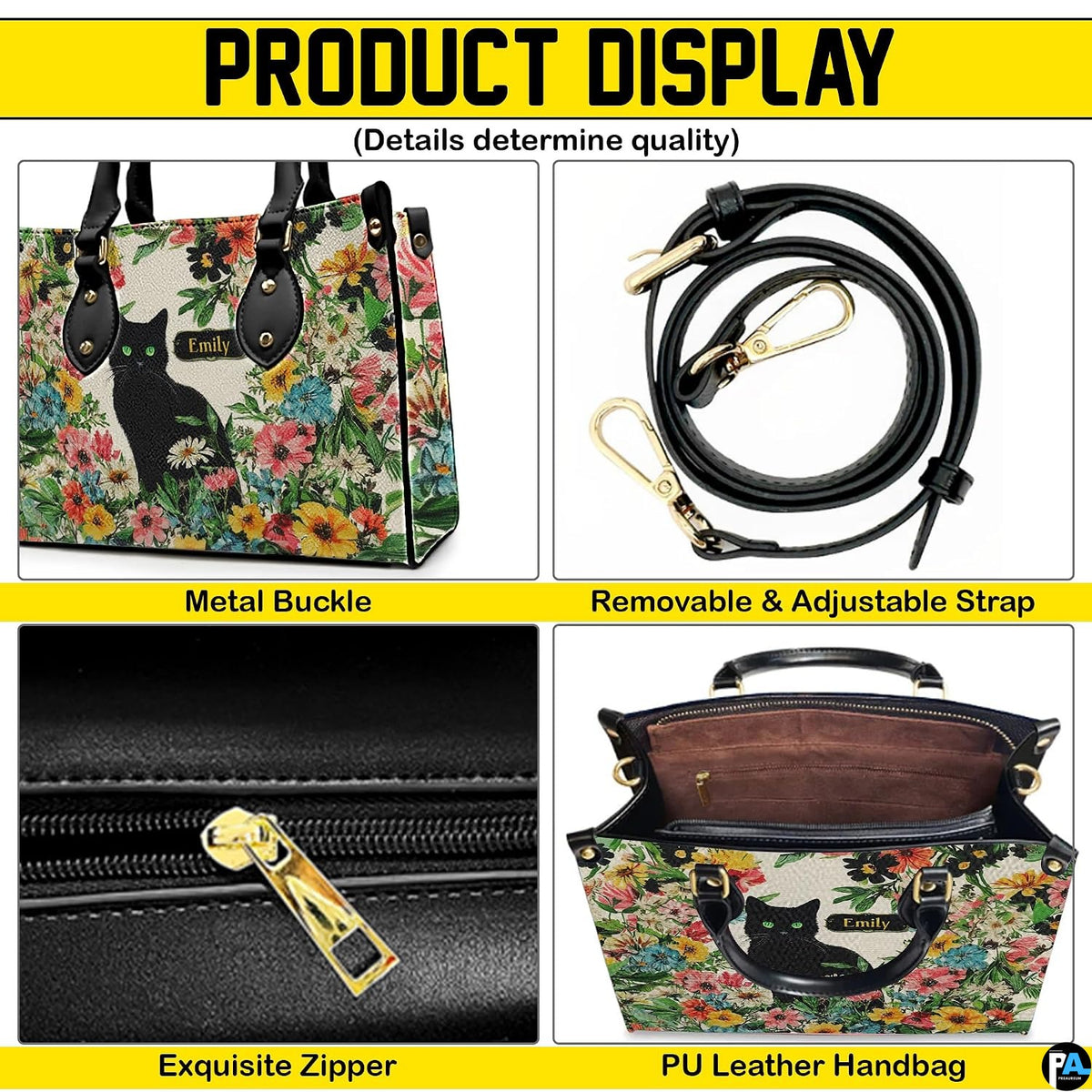 Spacious interior view of tote handbag showing lining and inner compartments