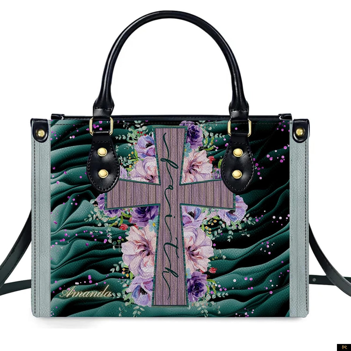 PREAUREUM "{split_values}" Personalized {collection_title} Leather Handbag