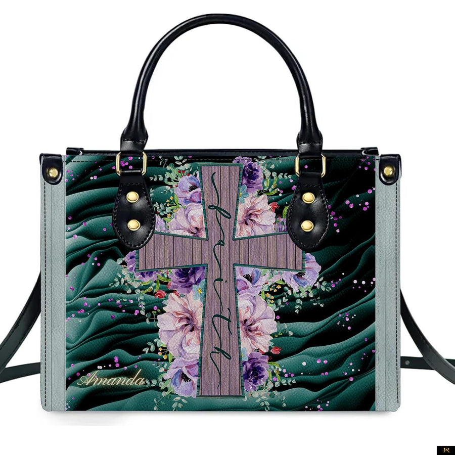 PREAUREUM "{split_values}" Personalized {collection_title} Leather Handbag