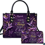 Personalized Flower religious scripture with nature elements Tote Bag