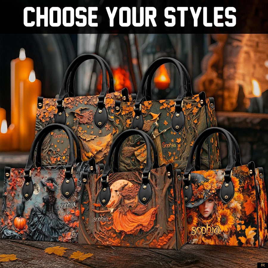 PREAUREUM "{split_values}" Personalized {collection_title} Leather Handbag