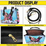 PREAUREUM "{split_values}" Personalized {collection_title} Leather Handbag