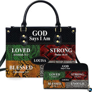 Personalized Religious Affirmations Snake Print Handbag