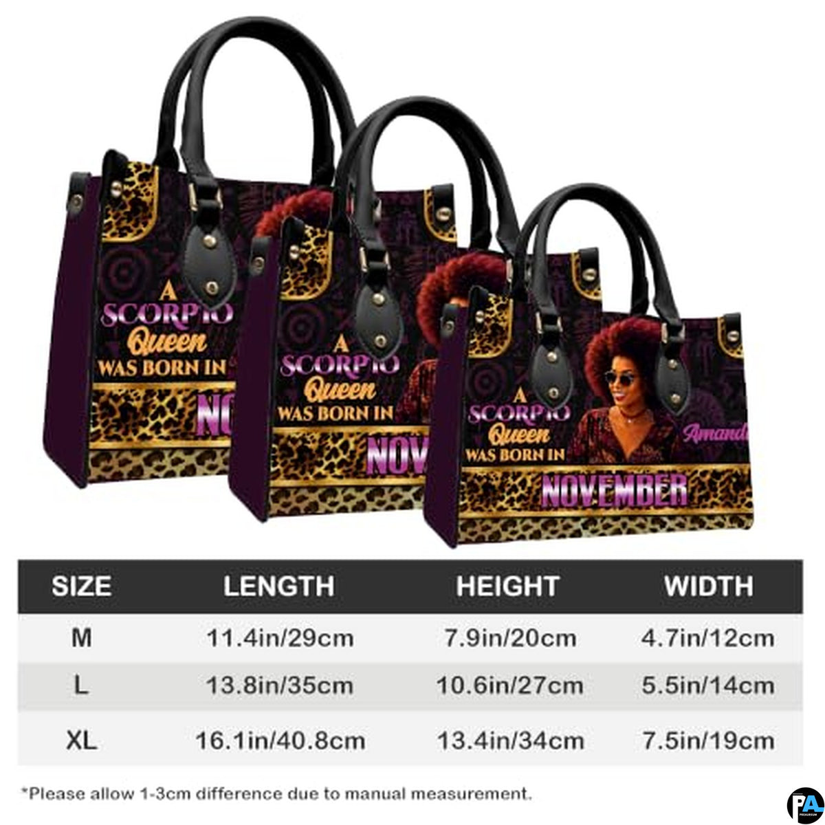 Personalized African American Leather Bag, African Purse, Gifts for Black Girl Women, Black History Handbags