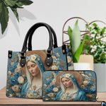Top view showing handbag interior and upper construction
