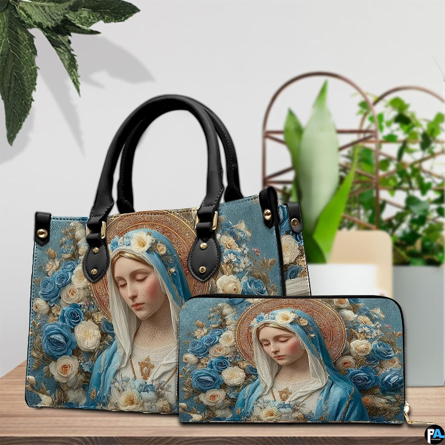 Top view showing handbag interior and upper construction