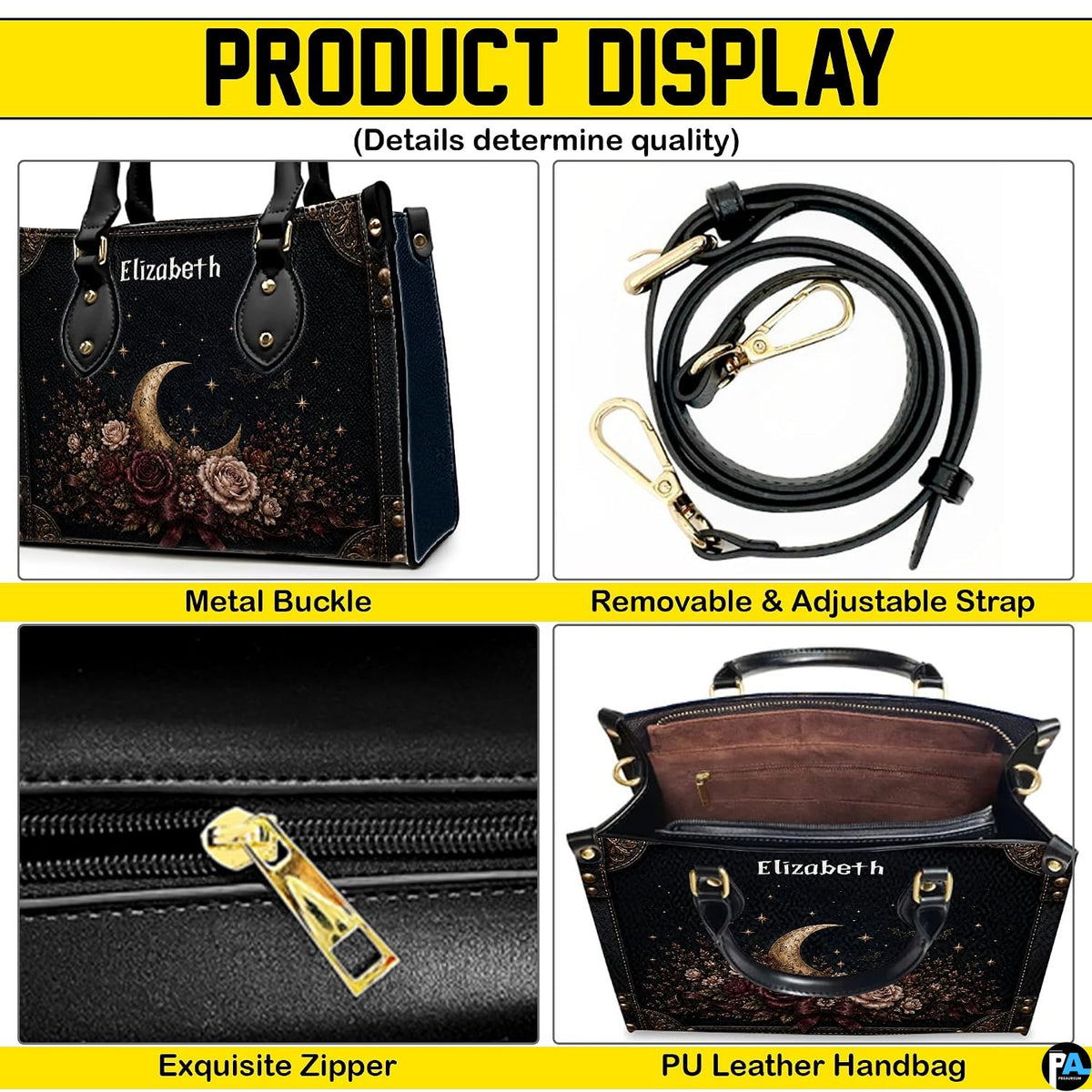 Outdoor lifestyle demonstration featuring the crescent moon art accessory held in daylight.