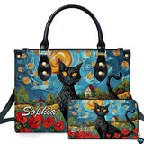 Van Gogh Cat Art Van Gogh Style Cat Painting Poppy Print