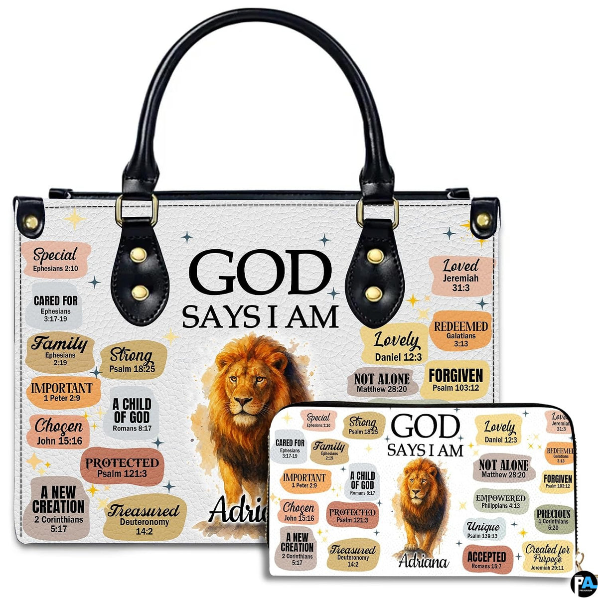 Personalized Christian Leather Handbag For Women, Bible Purse, Religious Bags Christian Gift For Women Her, Jesus Bag