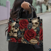 Personalized Halloween Leather Handbag – Custom Witch 3D Printing Effect Purses For Women – Spooky Gothic Shoulder Bag
