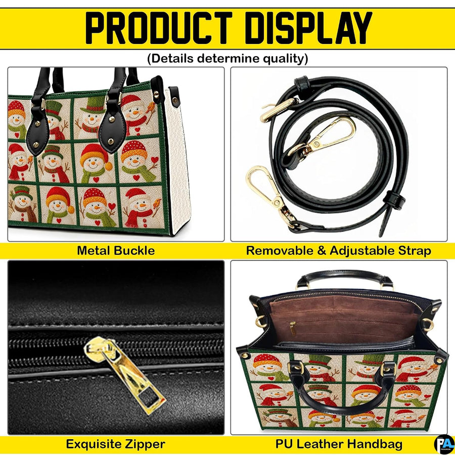 Product feature views displaying metal buckles, removable shoulder strap, zipper closure, and interior pocket.