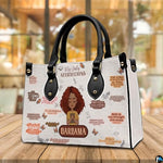 Personalized Leather Handbag for Black Women, Custom African Purse Bag Set, Birthday Meaningful Gifts for Mom, Friend
