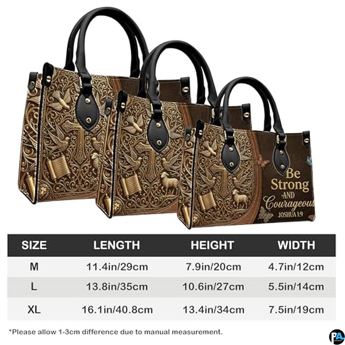 Personalized Christian Leather Handbag – Custom Purse Faith Gift for Mom, Grandma, Women Birthday or Christmas