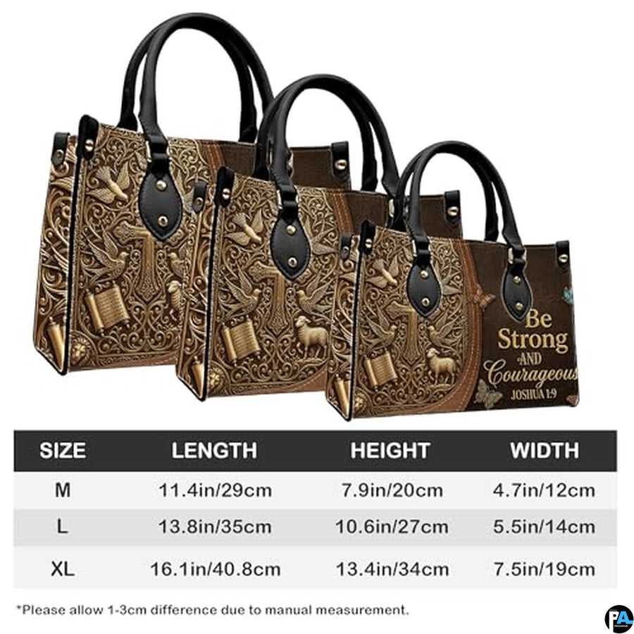 Personalized Christian Leather Handbag – Custom Purse Faith Gift for Mom, Grandma, Women Birthday or Christmas