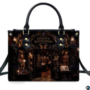 Lifestyle model perspective illustrating natural drape and proportion of the gothic bookseller accessory ensemble
