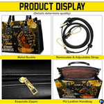 Personalized Black Woman Gold Rose Quote Handbag for Meaningful Gifts