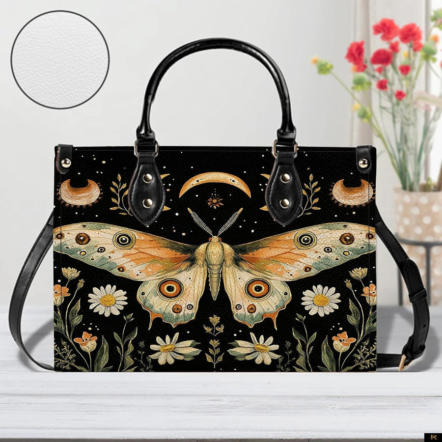 PREAUREUM "{split_values}" Personalized {collection_title} Leather Handbag