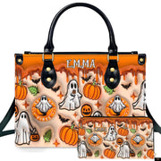PREAUREUM "{split_values}" Personalized {collection_title} Leather Handbag