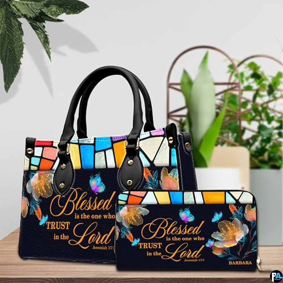 Personalized Christian Leather Handbag, Jesus Christian Tote Bag, Bible Purse, Religious Bags Gift for Mom, Women