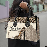 PREAUREUM "{split_values}" Personalized {collection_title} Leather Handbag