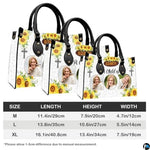 Personalized Woman religious, floral Leather Handbag
