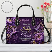 Personalized Christian Leather Handbag, Jesus Christian Tote Bag, Bible Purse, Religious Bags Gift for Mom, Women