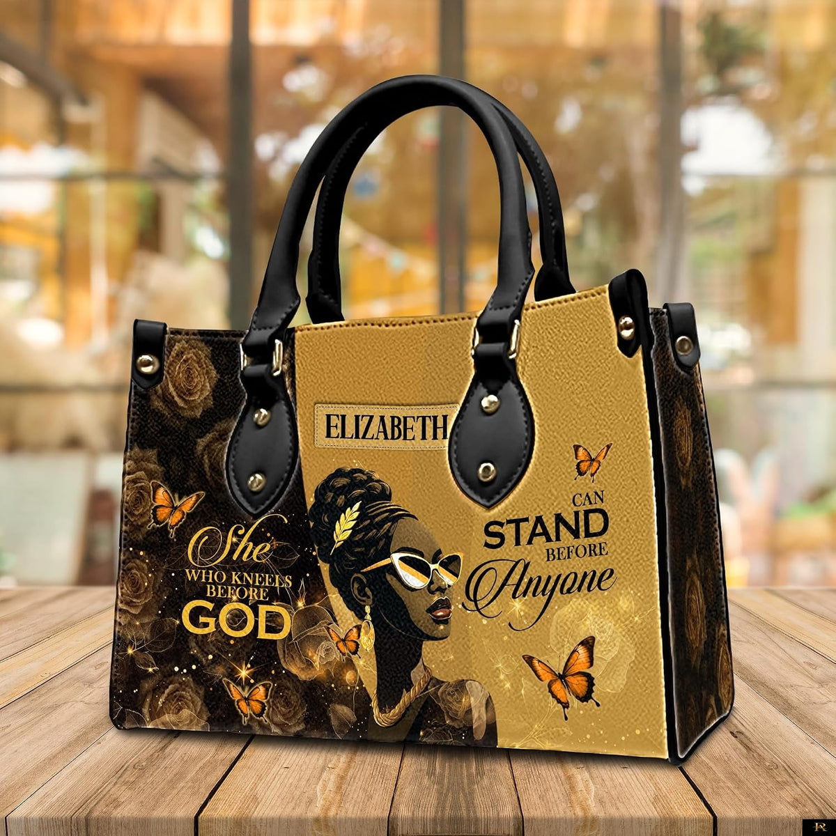 PREAUREUM "{split_values}" Personalized {collection_title} Leather Handbag