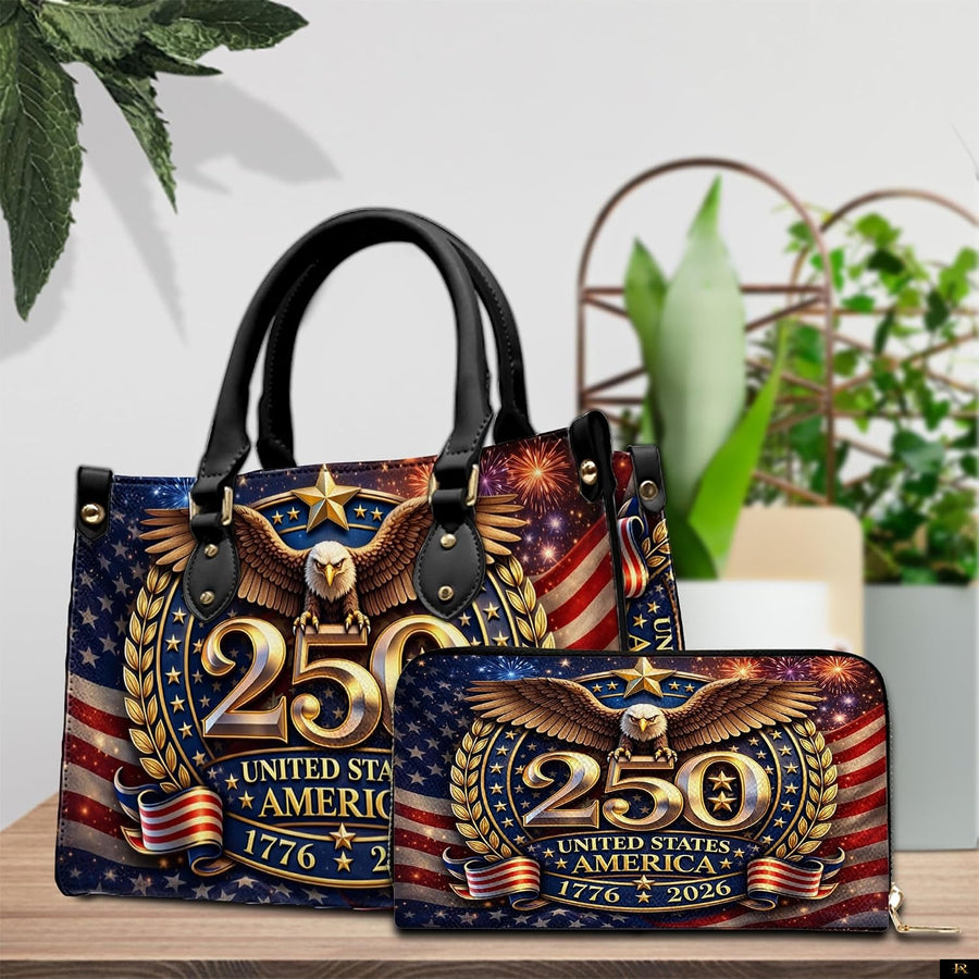 PREAUREUM "{split_values}" Personalized {collection_title} Leather Handbag
