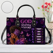 Personalized African American Leather Bag, African Purse, Gifts for Black Girl Women, Black History Handbags